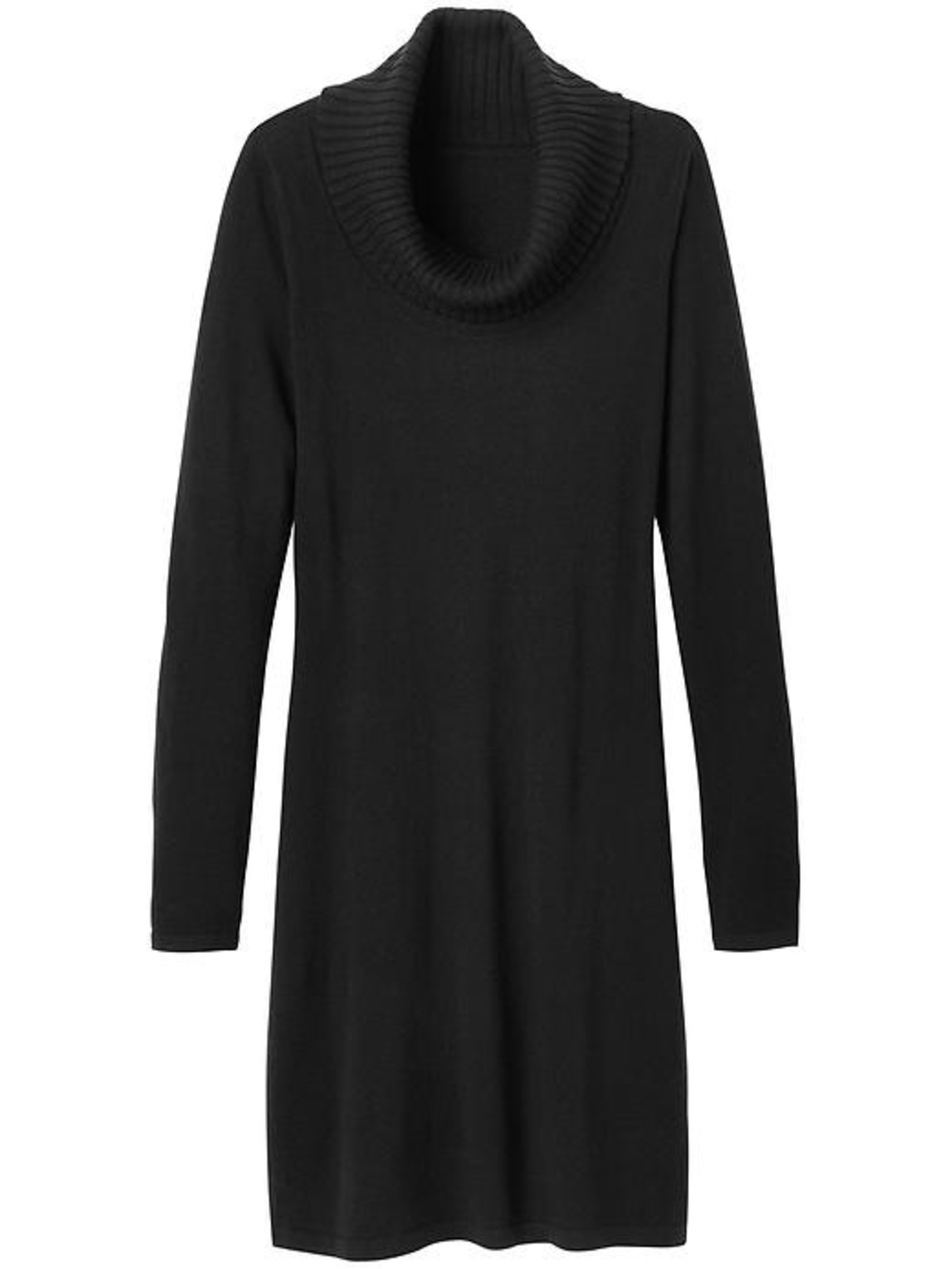 Athleta Dark Gray 100% Merino Wool Cowl Neck Sweater Dress NWOT